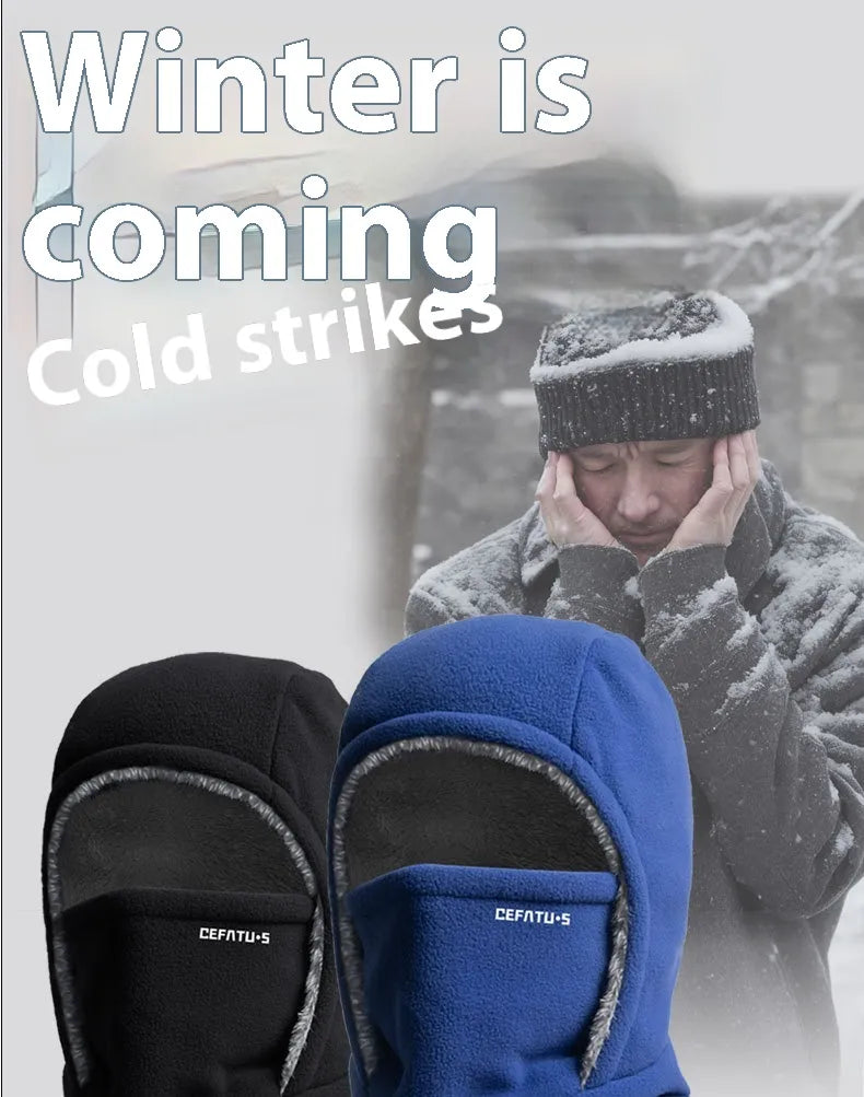 CozyShield™ Winter Fleece Hooded Scarf