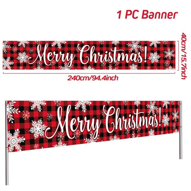 Christmas Outdoor Banner Backdrop Christmas Decoration