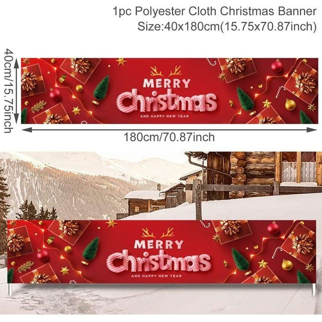 Christmas Outdoor Banner Backdrop Christmas Decoration