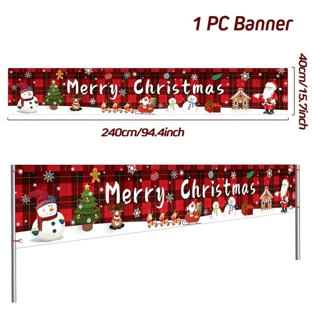 Christmas Outdoor Banner Backdrop Christmas Decoration