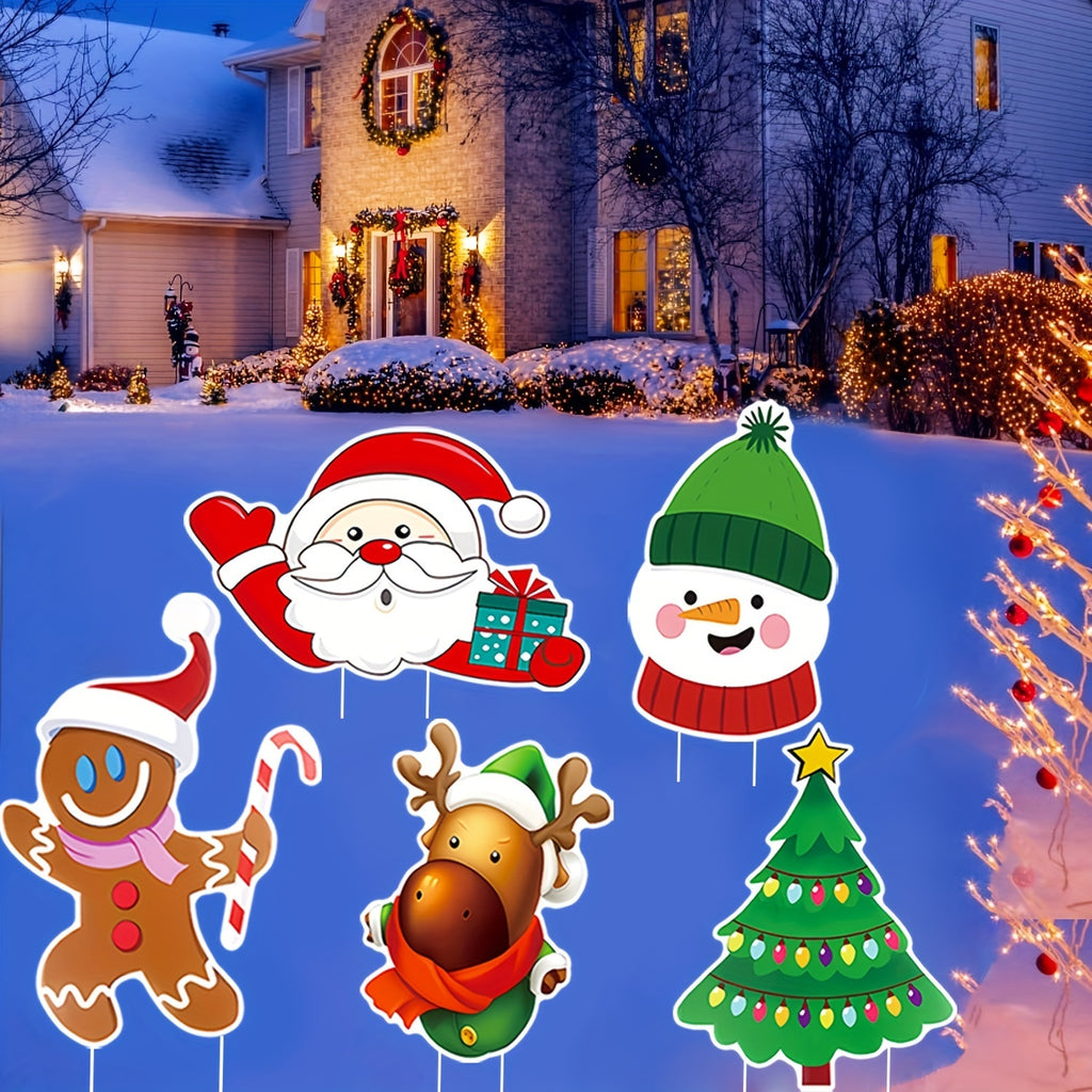 Christmas Garden Sign Set – 5 Pieces