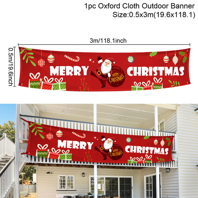Christmas Outdoor Banner Backdrop Christmas Decoration