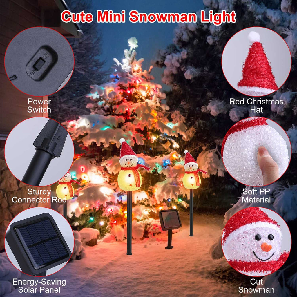Solar Snowmen Garden Light