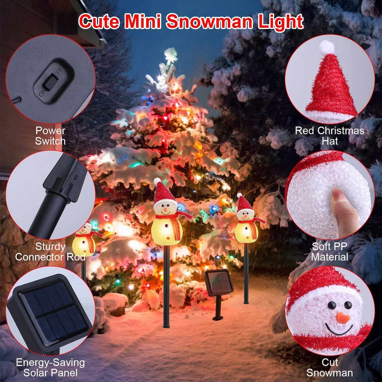 Solar Snowmen Garden Light
