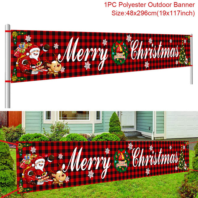 Christmas Outdoor Banner Backdrop Christmas Decoration