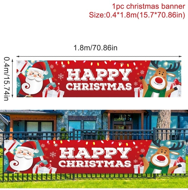 Christmas Outdoor Banner Backdrop Christmas Decoration