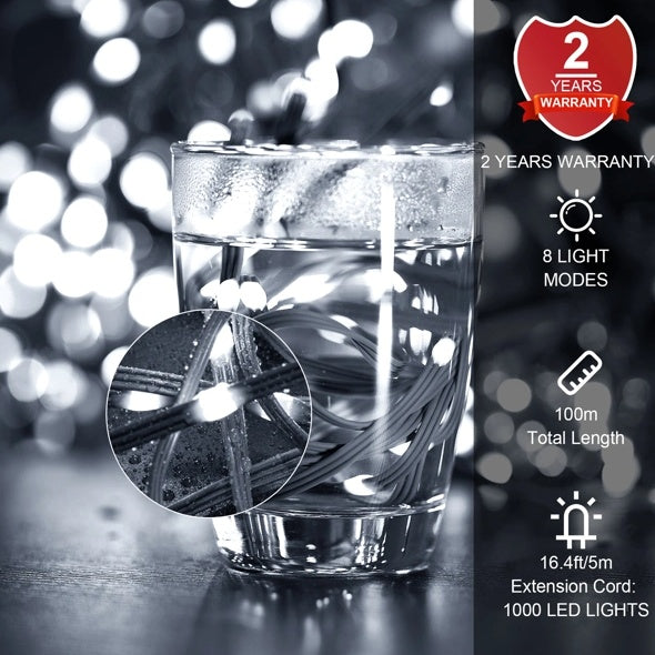 328FT Christmas Rope Lights – 1000 LED Outdoor String