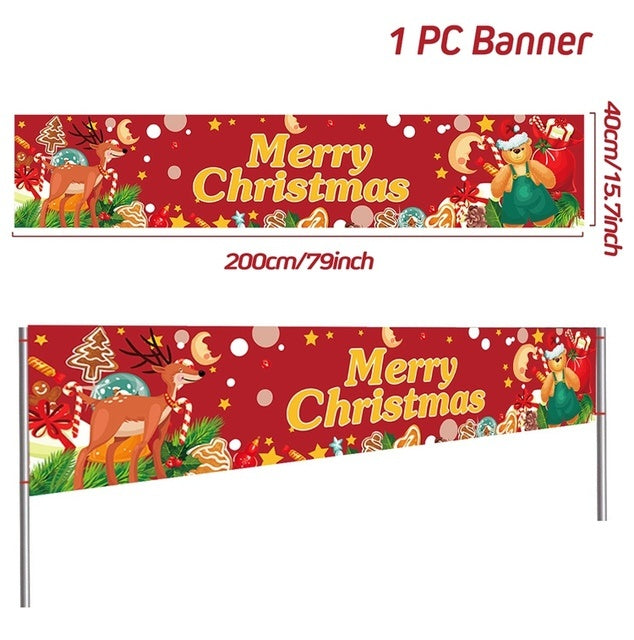 Christmas Outdoor Banner Backdrop Christmas Decoration