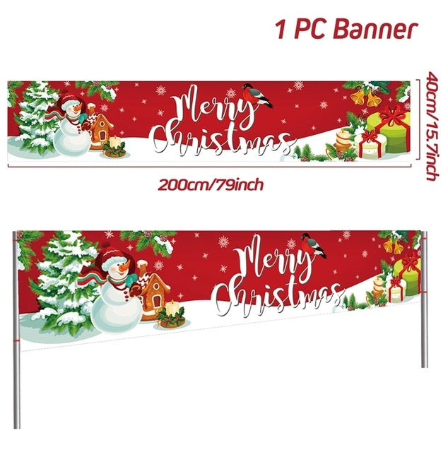 Christmas Outdoor Banner Backdrop Christmas Decoration