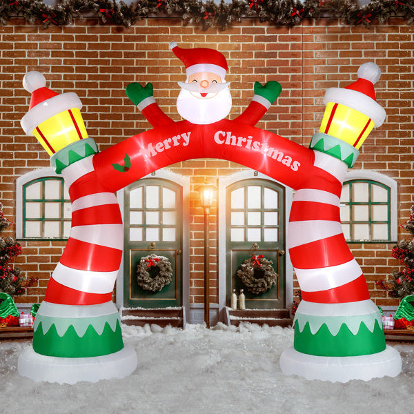 Inflatable Christmas Arch with LED Lights 8.9FT